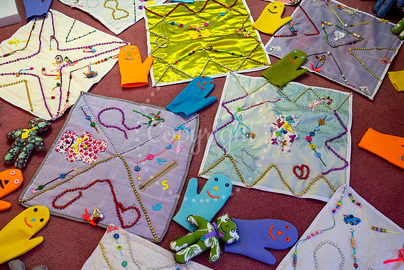 Megan Blackbourn has been sewing lots of fiddle blankets and tra