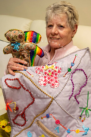 Megan Blackbourn has been sewing lots of fiddle blankets and tra
