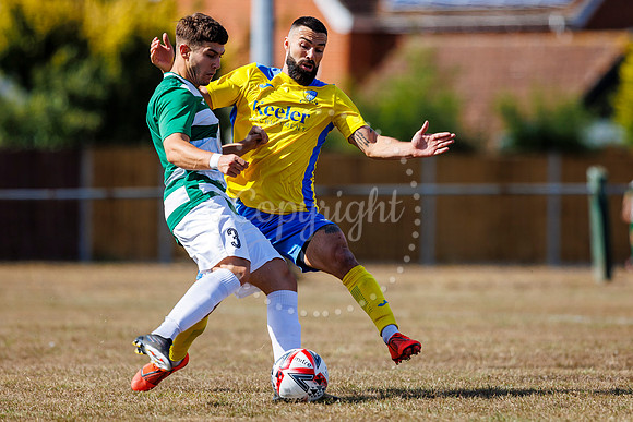 Football action from Framlingham v Norwich United