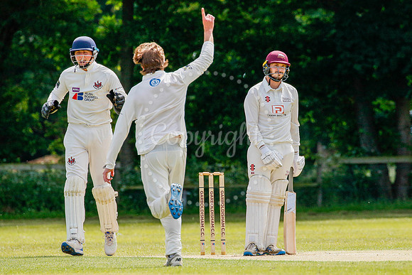 Cricket action from Garboldisham vs Sprowston