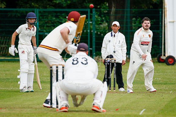 Cricket action from Diss vs Downham Stow II