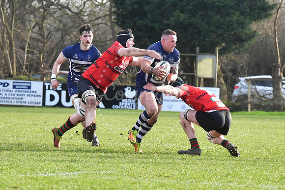 Newark 1st XV v Dronsfield rugby action