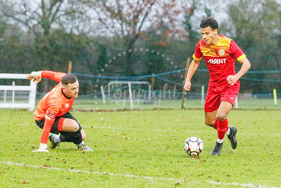 Football action from Walsham-le-Willows vs  Brantham Athletic in
