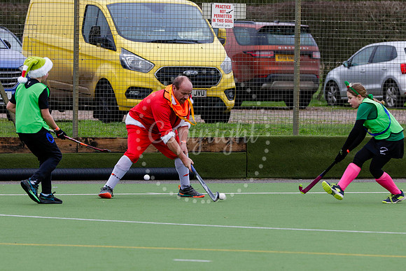 Santa v Elves at Harleston Magpies Hockey Club