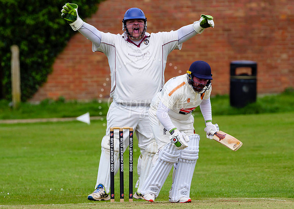 Cricket action from Diss vs Bradenham in their first game of the
