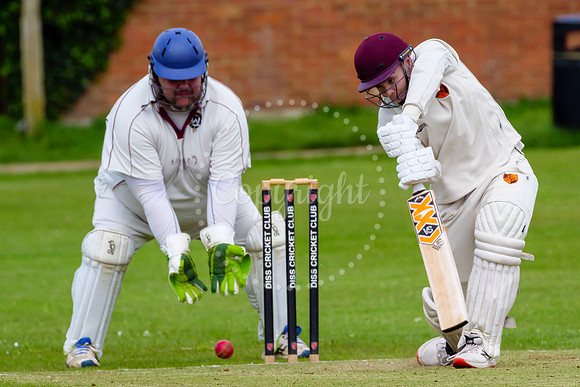 Cricket action from Diss vs Bradenham in their first game of the