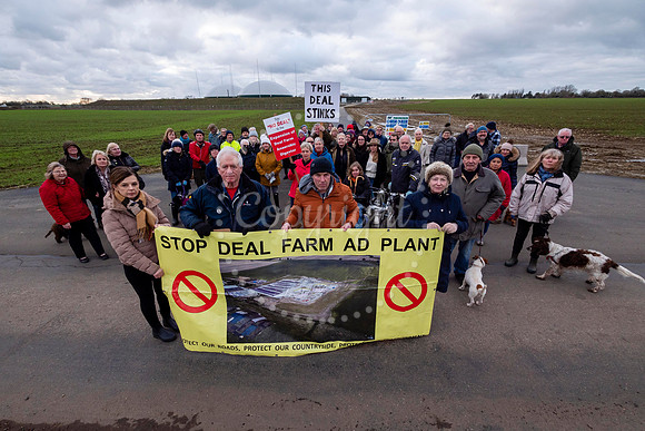 Residents of Bressingham are staging a protest outside AD plant