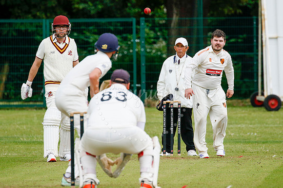 Cricket action from Diss vs Downham Stow II