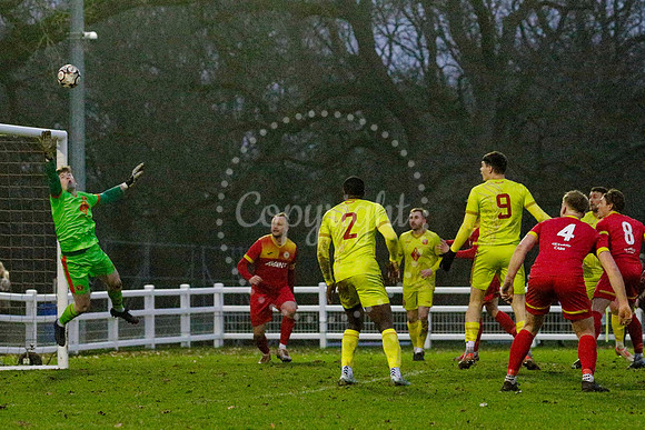 Football action from Walsham-le-Willows vs Whitstable Town