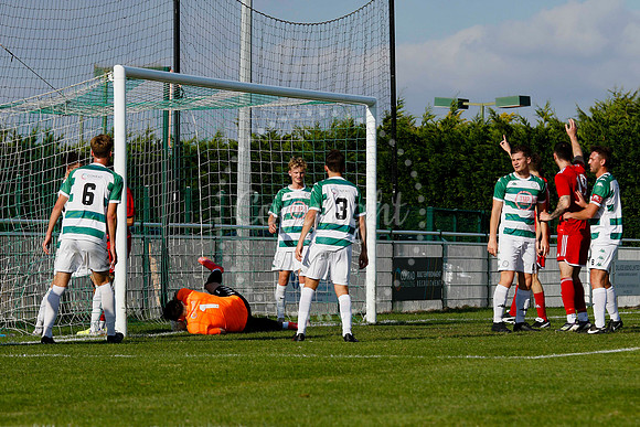 Football action from Framlingham Town vs Haverhill Borough