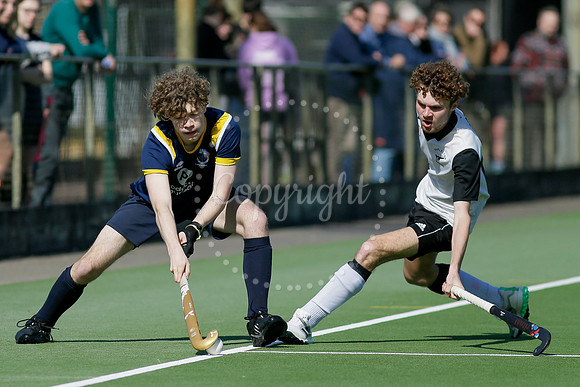 Hockey action from Harleston Magpies Men’s II vs UEA
