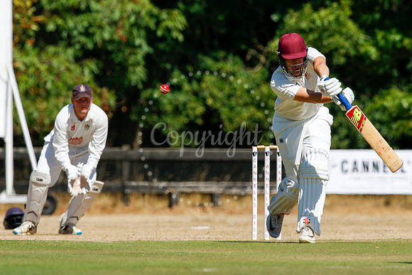 Cricket action from Old Buckenham v Lowestoft Town