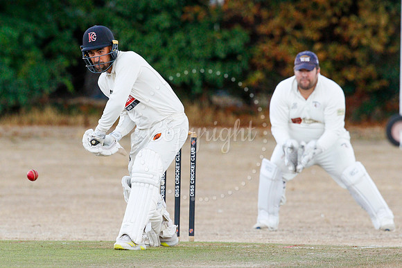 Cricket action from Diss v Bradfield