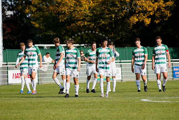 Football action from Framlingham Town vs Haverhill Borough