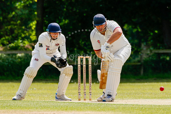 Cricket action from Garboldisham vs Sprowston