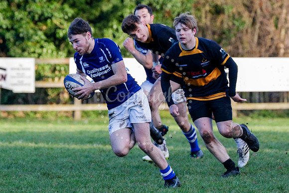 Rugby action from Diss II (Saracens) hosting Southwold II