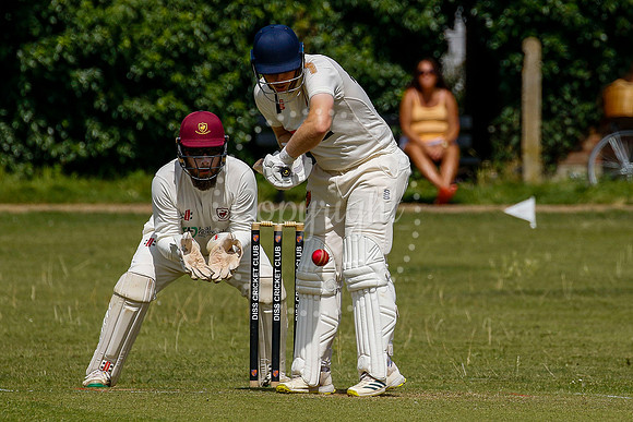 Cricket action from Diss vs Old Buckenham