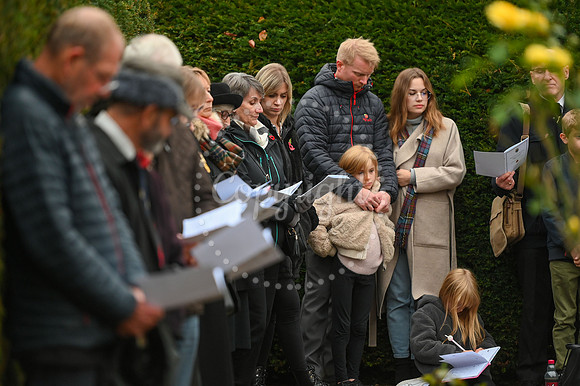 Rose Garden, Abbey Gardens Remembrance service. Picture by Mark