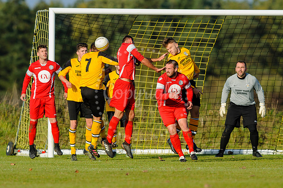 Football action from Scole United v Sheringham