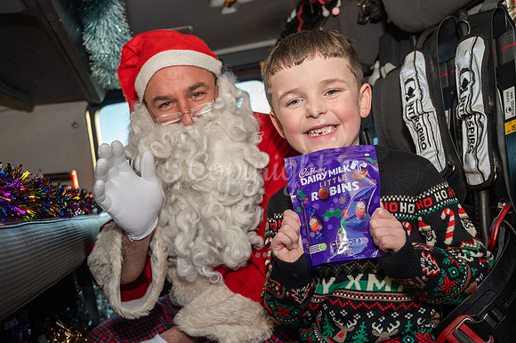 Burwell Fire StationFestive Fire Engine Grotto with Santa on th