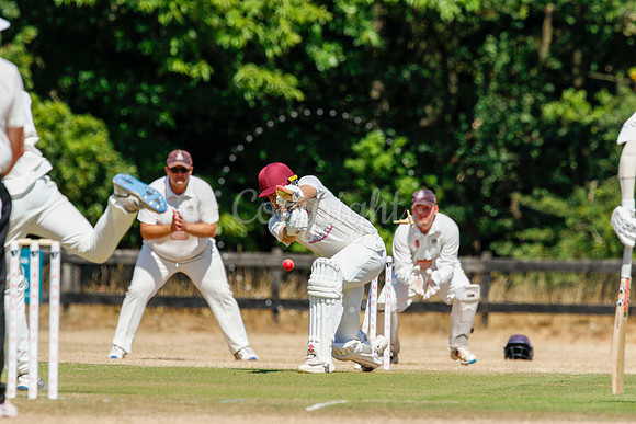 Cricket action from Old Buckenham v Lowestoft Town