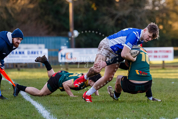Rugby action from Diss vs Bury St Edmunds II