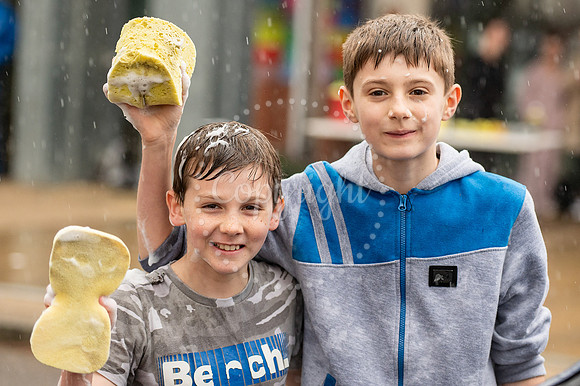 NJ St Louis Catholic Academy, NewmarketLeavers’ car wash. Pic