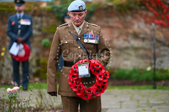 Rose Garden, Abbey Gardens Remembrance service. Picture by Mark