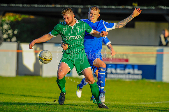 Football action from East Harling v Watton