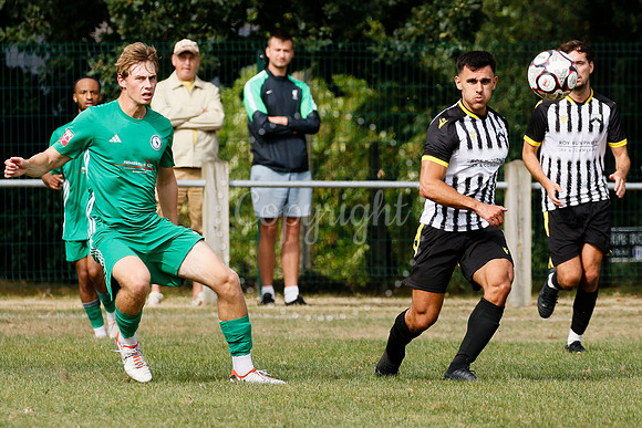 Football acton from Harleston Town vs  Biggleswade Town