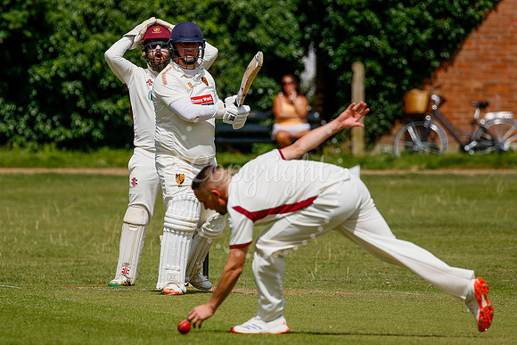 Cricket action from Diss vs Old Buckenham
