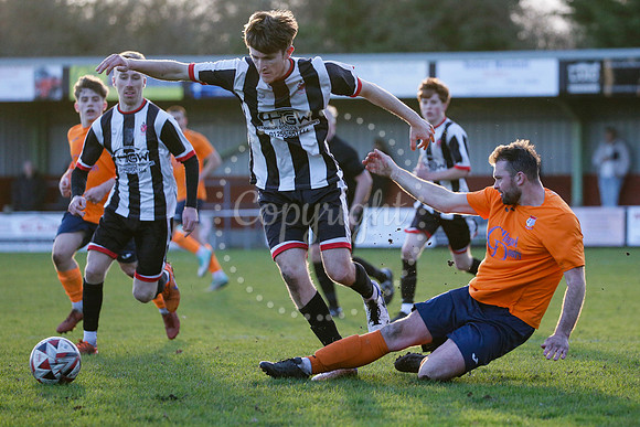 Football action from Diss Town vs Harwich & Parkeston