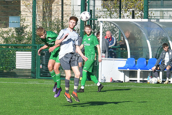 RHP Sports and Social (green) v Laxton Athletic (grey) football
