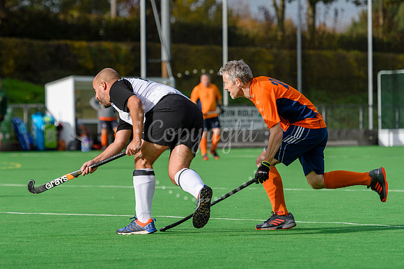 Hockey action from Harleston Magpies Men's 4 v Bury St Edmunds 3