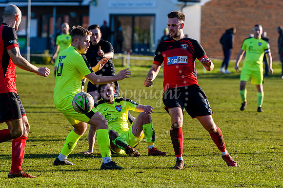 Football action from Long Stratton v Norwich CBS
