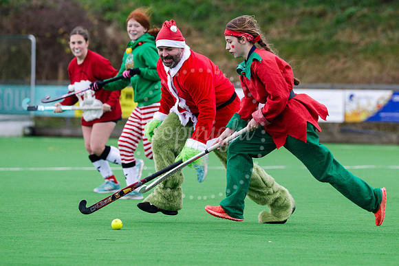 Santa v Elves at Harleston Magpies Hockey Club