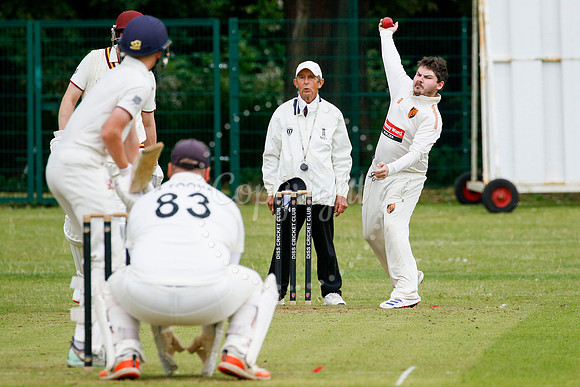 Cricket action from Diss vs Downham Stow II