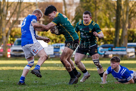 Rugby action from Diss vs Bury St Edmunds II