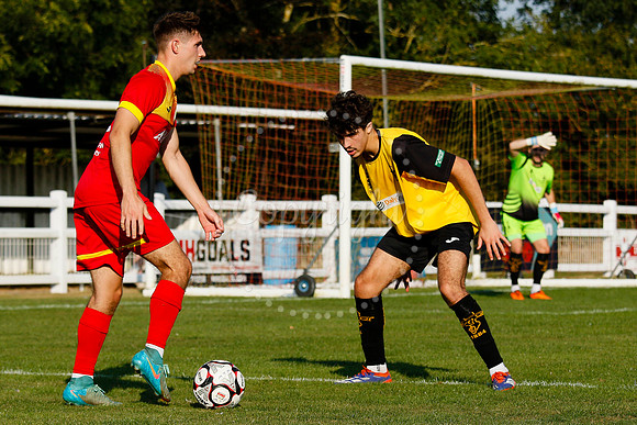 Football action from Walsham-le-Willows vs Fakenham Town