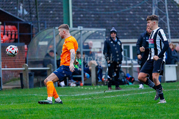 Football action from Diss Town Swaffham Town