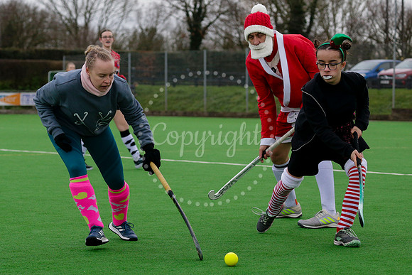 Santa v Elves at Harleston Magpies Hockey Club