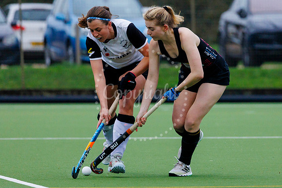 Hockey action from Harleston Magpies Ladies’ I vs Slough I