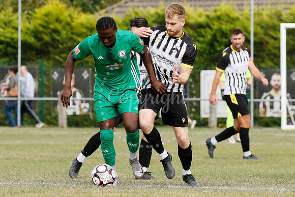 Football acton from Harleston Town vs  Biggleswade Town