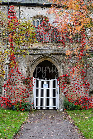 World War One display in the church Gislingham to mark the Armistice.