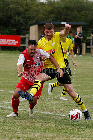 Football action from Scole United vs Norwich CEYMS