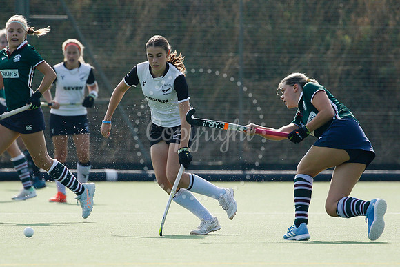 Hockey action from Harleston Magpies Ladies’ I vs Surbiton II