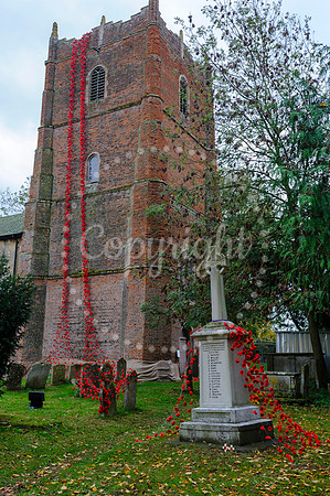 World War One display in the church Gislingham to mark the Armistice.