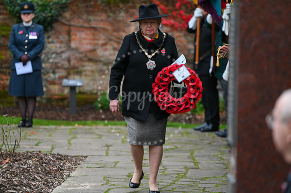 Rose Garden, Abbey Gardens Remembrance service. Picture by Mark