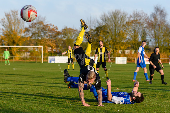 Football action from Debenham LC v Cornard