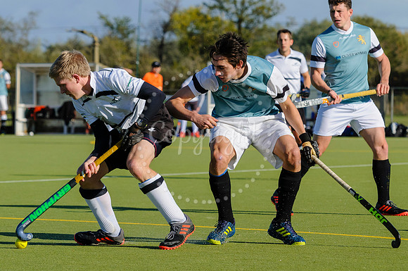 Hockey action from Harleston Men's 1 v Cambridge University.